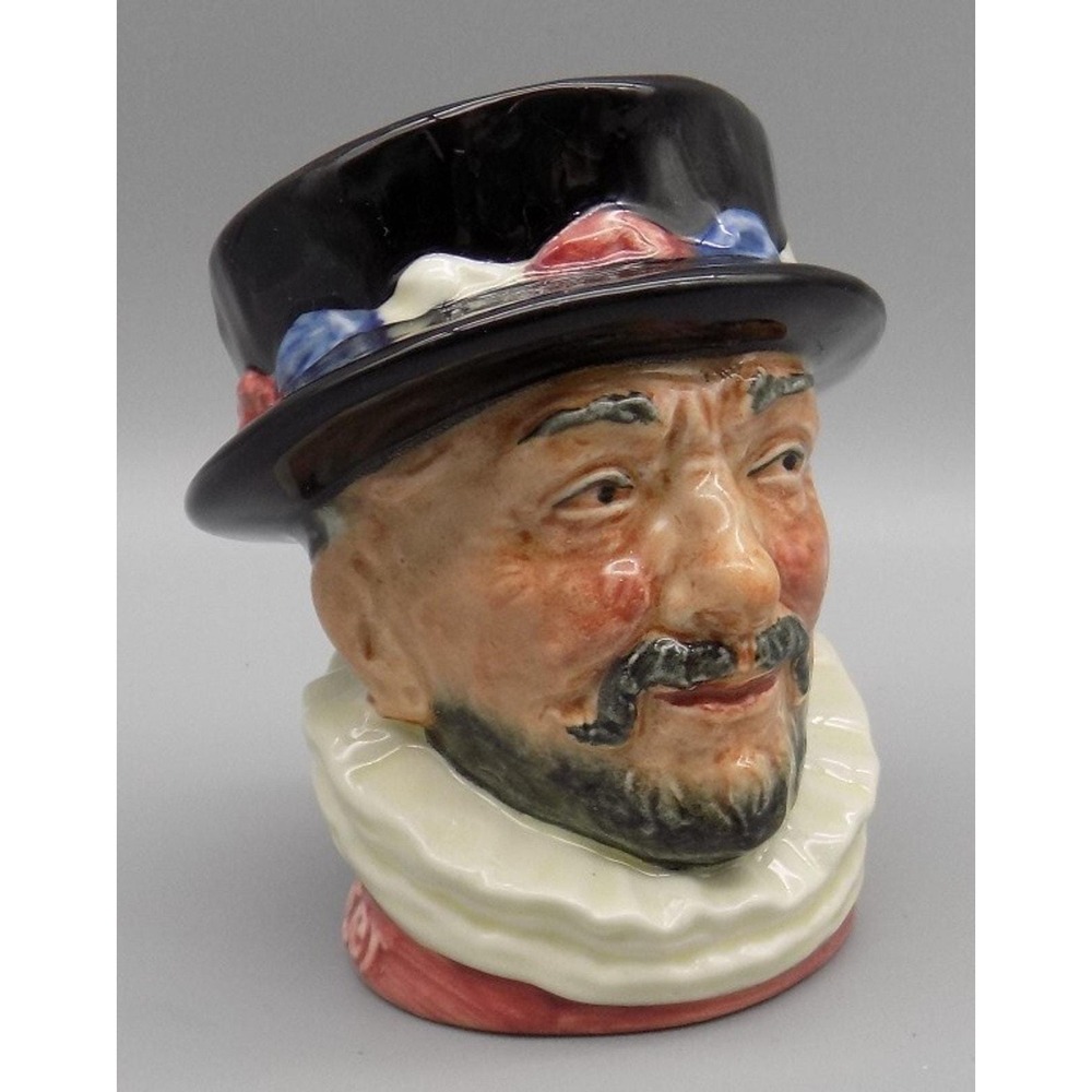 Beefeater Royal Doulton Toby Jug 3 1/2" Early A Mark 1930-1960 Mint Vintage
